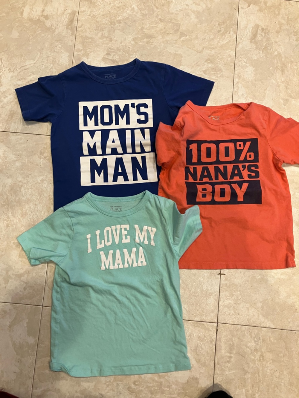 The Children's Place Navy, Coral & Mint Graphic Tee Trio